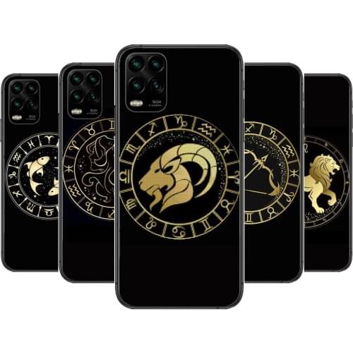 Luxury Twelve constellations cartoon Phone Case For XiaoMi Redmi Note 11 10 9S 8 7 6 5 A Pro T Y1 Anime Black Cover Silicone Bac