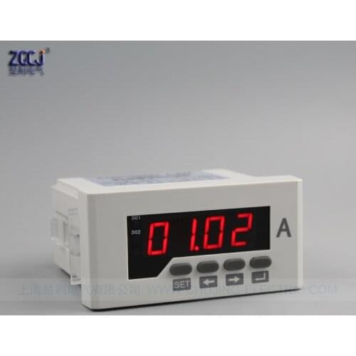 Digital DC ampere meter with 2 relays output range DC 0-5A current meter with alarm output CJ-DA51-2O with switch signal output