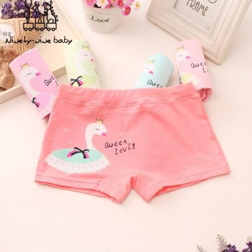 Kids Panties Cotton Shorts for Girls Children Cotton Soft Underwear Lovely Cartoon Printed Underpants Kids Comfortable Panties