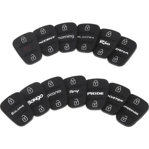 3 Buttons Rubber Pad Insert Replacement for Hyundai Solaris Accent Tucson l10 l20 l30 Kia Rio Ceed Flip Remote Auto Key Shell