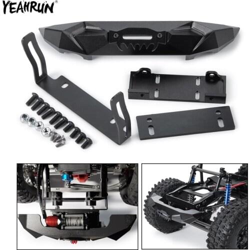 YEAHRUN Metal Front Bumper For 1/10 Axial SCX10 SCX10II 90046 Defender RC Crawler Car Upgrade Parts