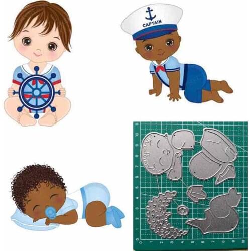 Boy Baby Metal Cutting Dies Stencil Embossing Scrapbooking Photo Album Decor Paper Card Making Crafts