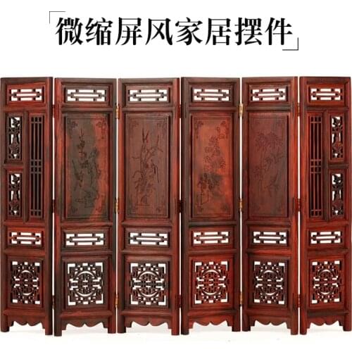 Rosewood handicraft antique miniature miniature furniture model red acid solid wood screen display