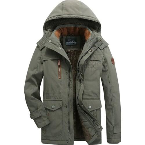 2021 M-6XL Plus Velvet Winter Jacket Men Fashion cool Coats Thicken Coats with Hood Windbreaker Men Warm Windproof Fur Coats