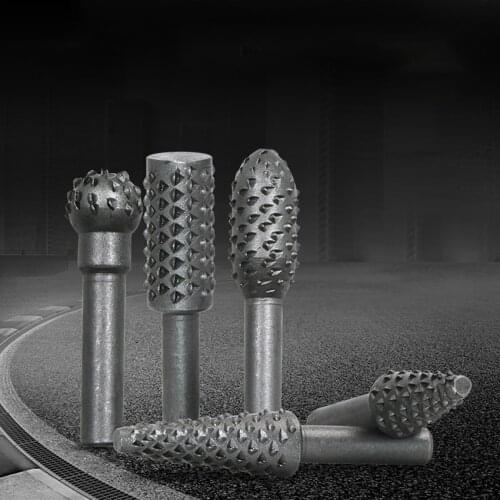 5 Pcs/lot Black 1/4'' 6.3mm Shank Woodworking Rotary Files Set Drill Rotary Rasp Burr for Metal Plastic Wood Soft Metal Grinding