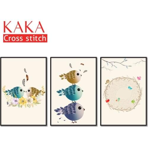 Cross stitch kits,Embroidery needlework sets with printed pattern,11CT-canvas for Home Decor Painting,Cartoon Full NCKC016