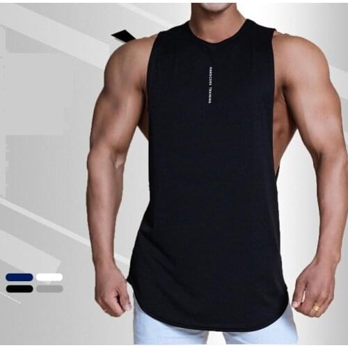2021 New Korean trend new sports leisure mens fitness running training loose quick drying vest