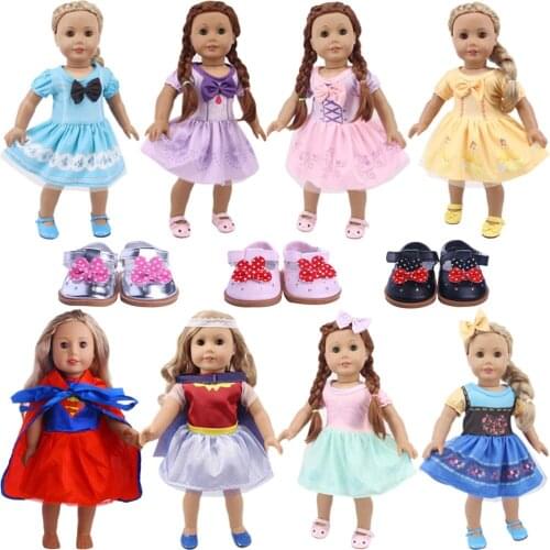 Reborn Doll Dress Clothes & Shoes With Bows For 18 Inch And New Born Baby & Our Generation Girls Birthday Toy Gifts