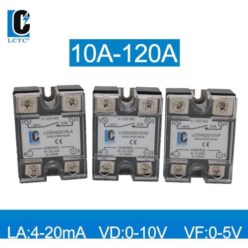 SSR 0-5V 0-10V 4-20mA Voltage Regulator Single Phase Solid State Voltage Regulator SSR-1VD/VF/LA10A-120A