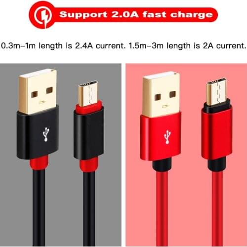 Wholesale Micro USB Cable 10pcs/lot 20pcs/lot 50pcs/lot 100pcs/lot 1m 1.5m 2m 3m for Samsung Xiaomi Andriod Micro usb Cable