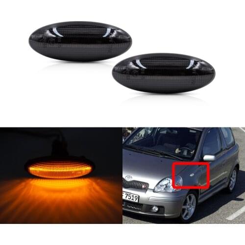 Fits For Toyota Yaris RAV4 Auris Corolla Smoked Lens Front Fender Dynamic Sequential Amber Led Side Marker Lights Turn Signal