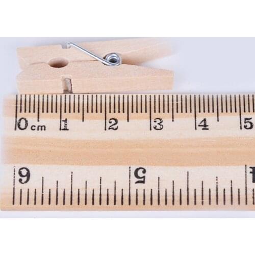 50PCS 25mm 35mm Mixed Color Mini Wooden Clothes Photo Paper Peg Pin Clothespin Craft Clips Dropshipping
