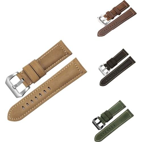 2pcs/lot Unisex Genuine Leather Watch Band Straps Watchbands 20mm 22mm 24mm 26mm Watch Women Men Fashion Belt Band 2021
