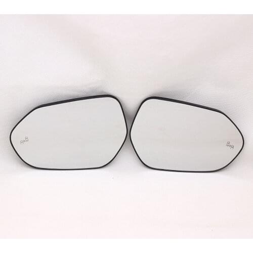 Blue Mirror Car Side Rearview Mirror Glare Proof Mirror Heated Rearview Mirror BSM Emblem For Toyota Prius 2017-2021