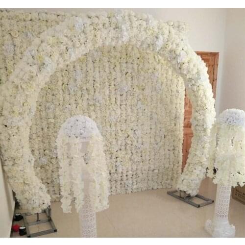 New Arrival Simulation Rose Hydrangea Flower Rows Wedding Decoration Arch Centerpieces Props 18 colors Available