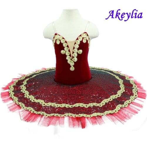 High quality red ballet tutu paquita girls professional classical performance ballet tutus Spainsh for Adult women