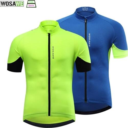 WOSAWE Summer Pro Team Men Cycling Jersey Clothing Short Sleeve Breathable Quick Dry Cycle Jersey Clothes