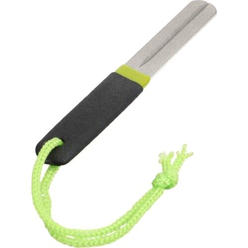 1Pc Fishing Hook Hone Fishhook Grinder Dual Grit Diamond Stone Fishing Tool