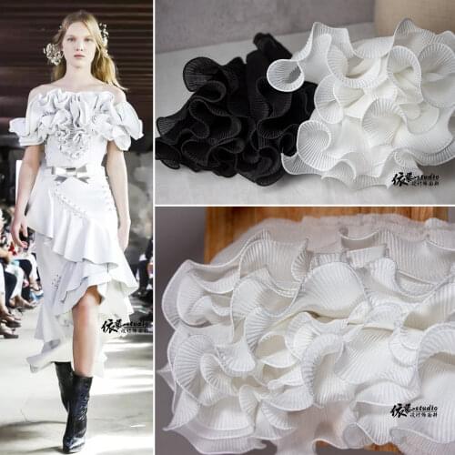 1Yards High Quality Lace Fabric Tulle Dot Lace Applique Collar Wide 5cm Lace Ribbon Dress Crafts Sewing Trim Guipure Laces KQ29