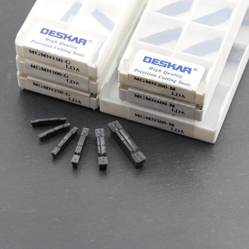 10PCS DESKAR MGMN150-G 200-G 250-G 300-M 400-M 500-M LDA Grooving Turning Tools CNC Lathe Cutter Cutting Slot Carbide Inserts