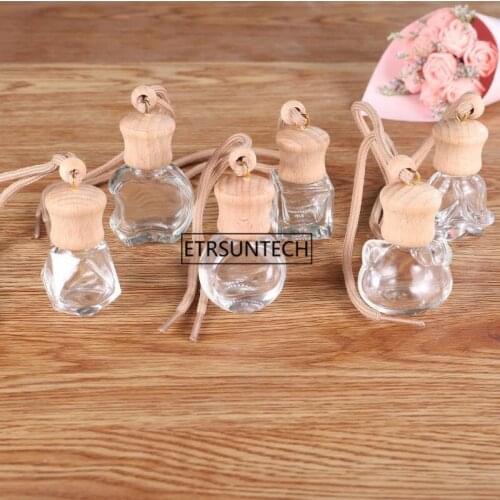 100pcs Car Perfume Bottle Empty Hanging Bottle for Essential Oils Perfume Pendant Auto Ornament F2514