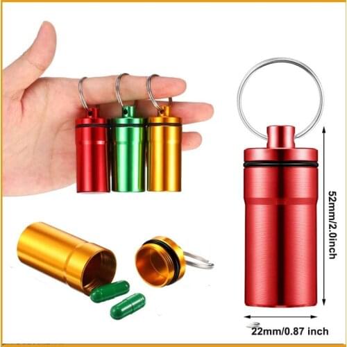 100Pcs-Metal Geocaching Hide Pill Box-Storage Box And Jar-52*22mm Size Big Jar For Home And Travel-Fortable