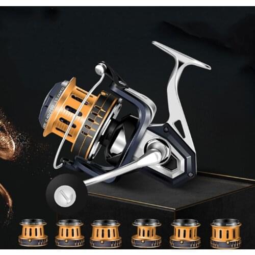 2021 spring new fishing reel FB8000-12000 metal handle rotating wheel maximum resistance 15 kg flat groove/chute fishing reel