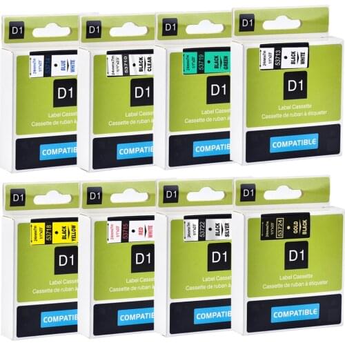 5Packs 45806 45800 45803 45808 45809 45813 D1 Label Tape Ribbon Compatible for Dymo label printer LabelManager Label Maker LM160