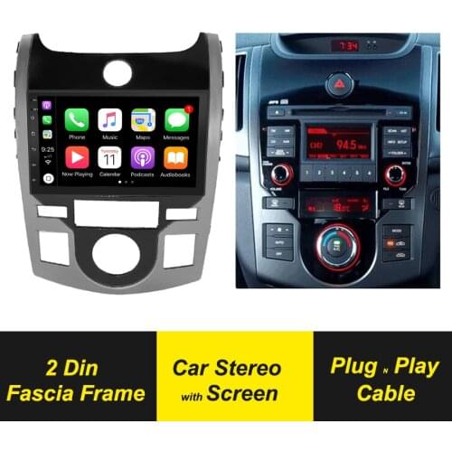 2Din Car Fascia For KIA Cerato Forte Koup Auto 2009-2015 Radio GPS Navigation Panel Dash Trim Kit Face Frame Android Player