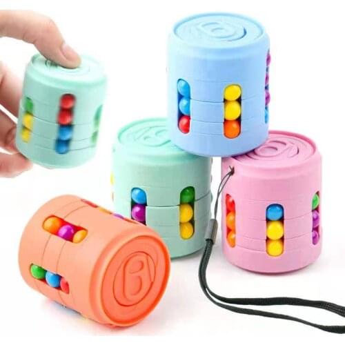 Magic Cube Fidget Toys Cans Fidget Spinner Cube Creative Decompression Toys Magic Cube Magic Rainbow Ball Puzzle Gyroscope To