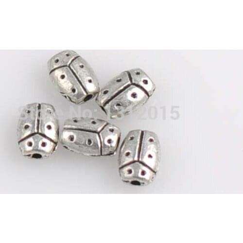 Free Shipping!DIY 50PCs Antique Silver Metal Alloy Spacers Beads 7.5x5.5mm YTC0005