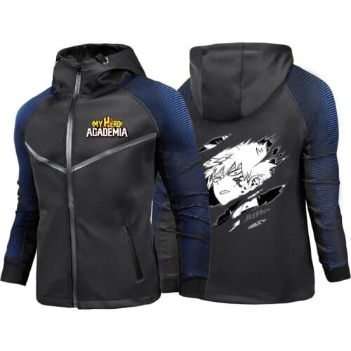 Hot Anime My Hero Academia Bakugou Katsuki Hoodie Jackets Riding Protective Suit Jacket Full Set of anti-fall Protective Coat