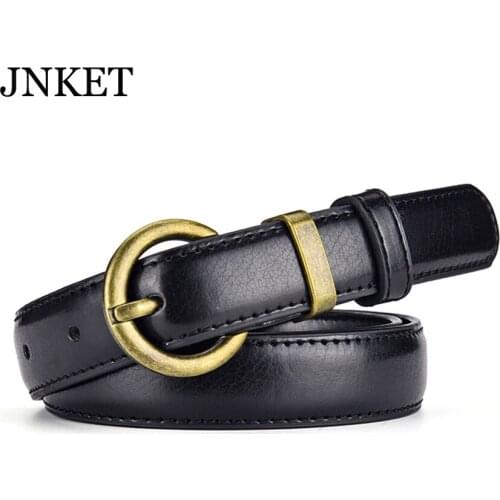 JNKET New Retro Womens PU Leather Waist Belt Pin Buckles Belt Waistband Casual Jeans Belt Cinturon
