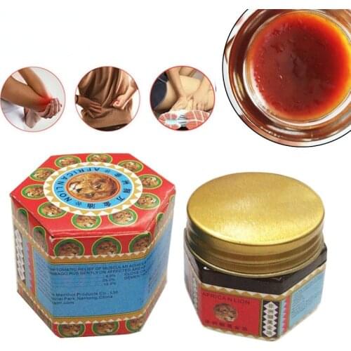 100% Original White Red Lion Balm Ointment Dizziness Headache Stomachache Pain Relieving Tiger Balm Muscle Pain Relief