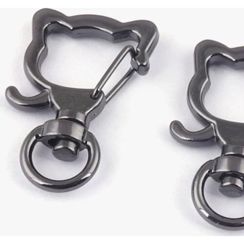 Gunmetal Swivel Clasp Metal Trigger Snap Hook Push Gate Lobster Clasp Purse Clasp Key Chain Key Ring Hardware Jewelry Finding