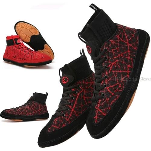 2021 Men Wrestling Shoes Anti Slip Athletic Fighting Boxing Sneakers Men Sport Shoes Comfortable Training Trainers Combat Boots