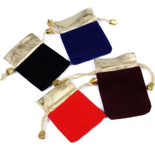 Small Jewelry Pouch 50pcs/Lot Luxury Velvet Bags Jewelry Packaging Can Custom Logo