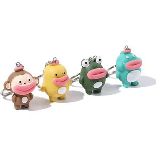2021 New Creative and Weird Key Chains Cute Monkey Frog Key Chain Keychain Charms Jewelry Wholesale Keychain Charms