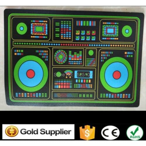 New customzied el Sound active equalizer panel el sheet el paper with 4pcs AAA battery inverter Free Shipping