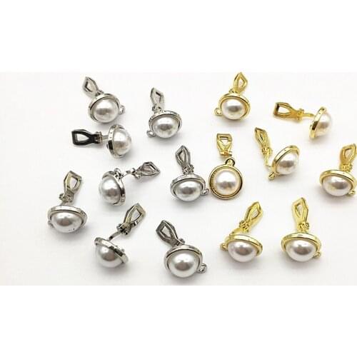 New Arrival!100Pcs Zinc Alloy/Imitation Pearl Ear clip Connector for Earring DIY Parts,Jewelry Accessories Findings & Component