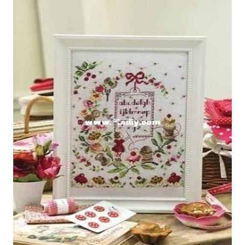 2021 Drop Shipping Embroidery Girl and Cake Cross Stitch Patterns Kits with 100% Cotton Flosses & Free Shipping for Wall Decor