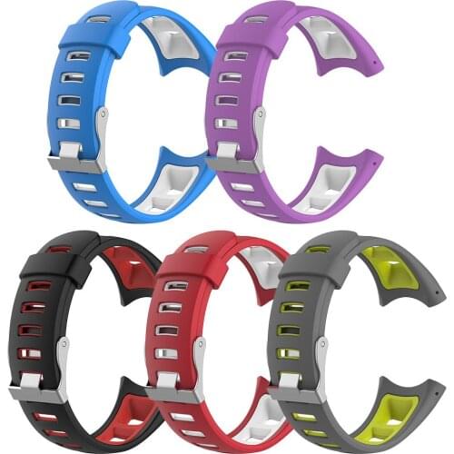 Mens Universal Dual Color Silicone Watch Band Watch Strap Wristband For SUUNTO Quest M1 M2 M4 M5 M Series Smart Watch