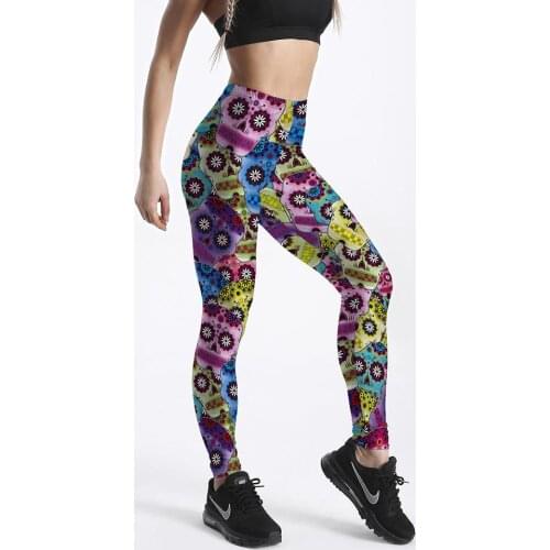 Sportswear High Waist Women Fitness Workout Fashion Leggings New Pattern Digital Printing Push Up Women Elastic Force Legging