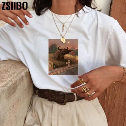 Womens Print Short Sleeve shirts Harajuku T-shirt Tops Tees tshirt clothes vintage dropshipping clothing punk High Quality