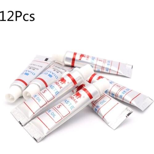 12pcs Diamond Polishing Lapping Paste Compound Syringes 0.5 ~40 Micron Glass Metal Grinding Polishing Abrasive Tools