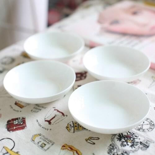 2 plc pure white household bone china sauce vinegar dish seasoning dish small round dish hot pot dish ceramic snack dish