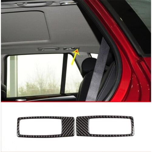 2pcs Carbon Fiber Car Rear Row Reading Lamp Frame Trim For BMW X5 E70 X6 E71 2008-2013 Accessories