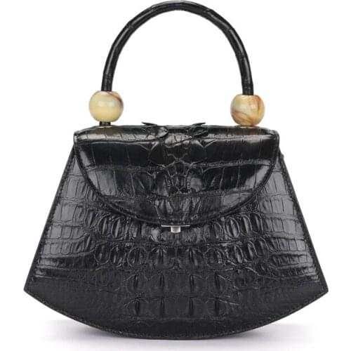 235 Thailand Crocodile Leather Women Solid Handbag Shell Crossbody Bags