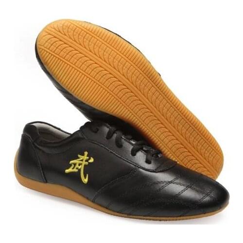 3colors red/black/white true soft leather Martial arts tai chi shoes embroidered wu kung fu wushu taijiquan sneakers