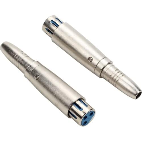 3 pin XLR Female to 1/4" 6.3/6.5 mm Mono Female AUX Jack Microphone Audio Stereo Adapter Plug Mic Speaker Converter Top Quality
